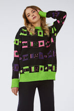 LOGOMANIA CREW NECK NEON SWEATER