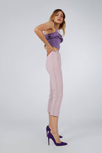 FRINGED KNITWEAR PANTS PINK