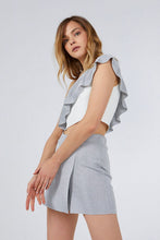GLITTERED MINI SHORT SILVER