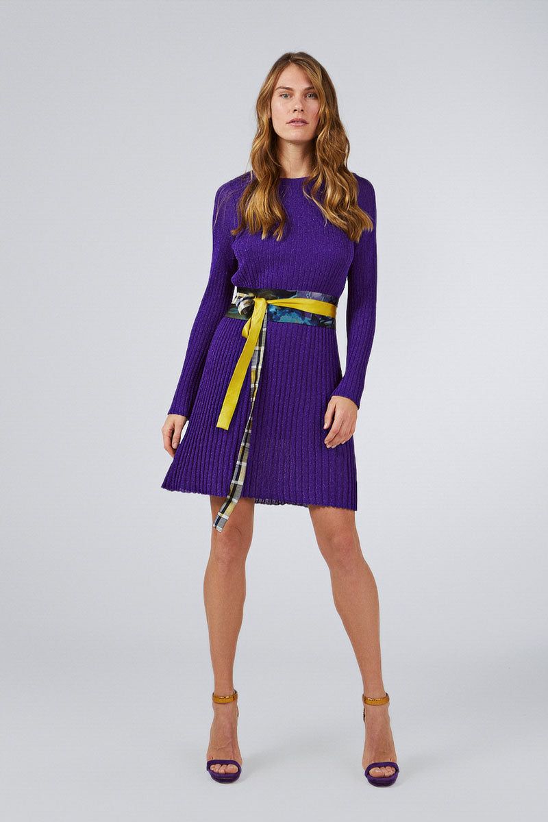 LUREX PLEADED DRESS