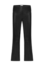CROP LEATHER PANTS BLACK