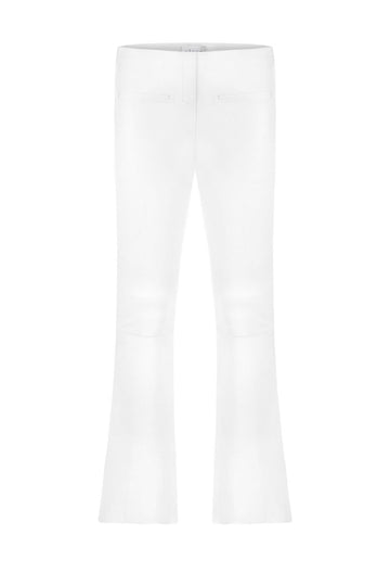 CROP LEATHER PANTS WHITE