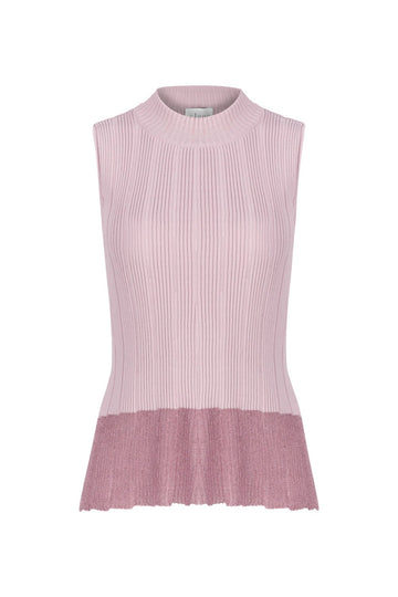 RIBBED TOP WITH GLITTERED BOTTOM PINK