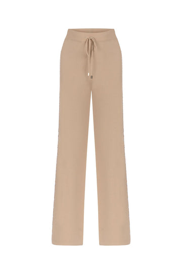 EMBROIDED SWEATER BOTTOM BEIGE