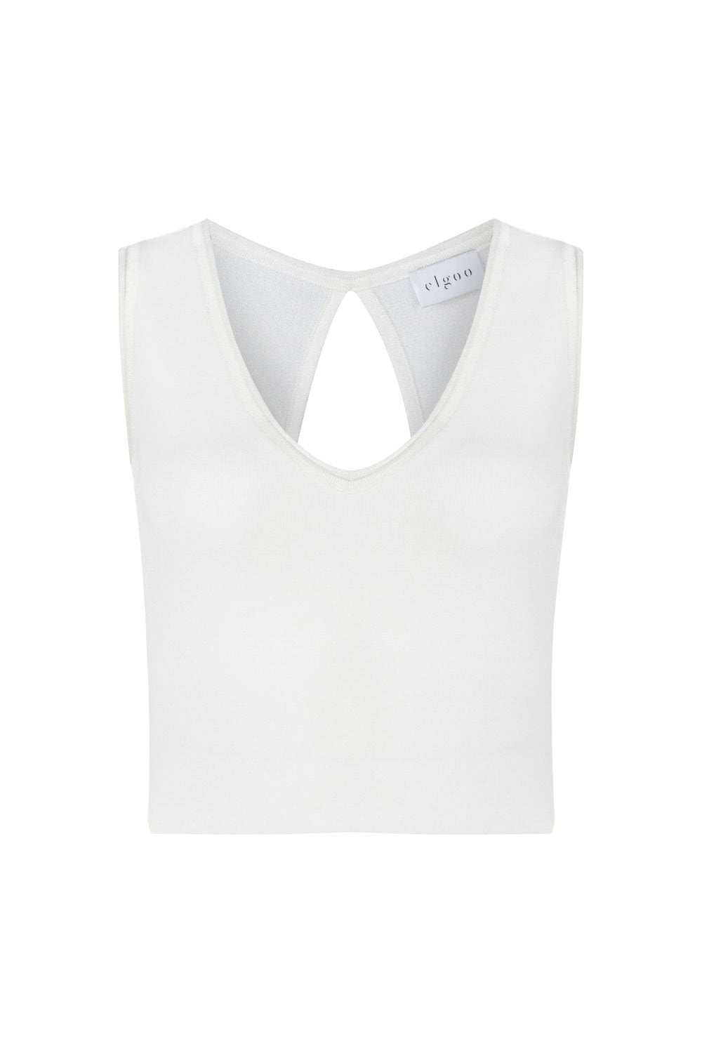 V-NECK BACK OPEN BLOUSE WHITE