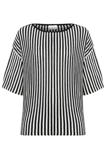 BLACK&WHITE LUREX SWEATER