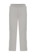 FRINGED KNITWEAR PANTS GRAY
