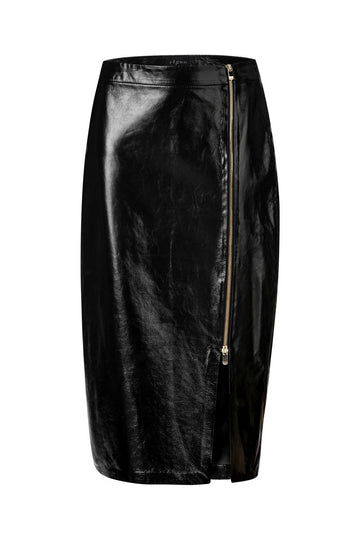 PATENT LEATHER SKIRT