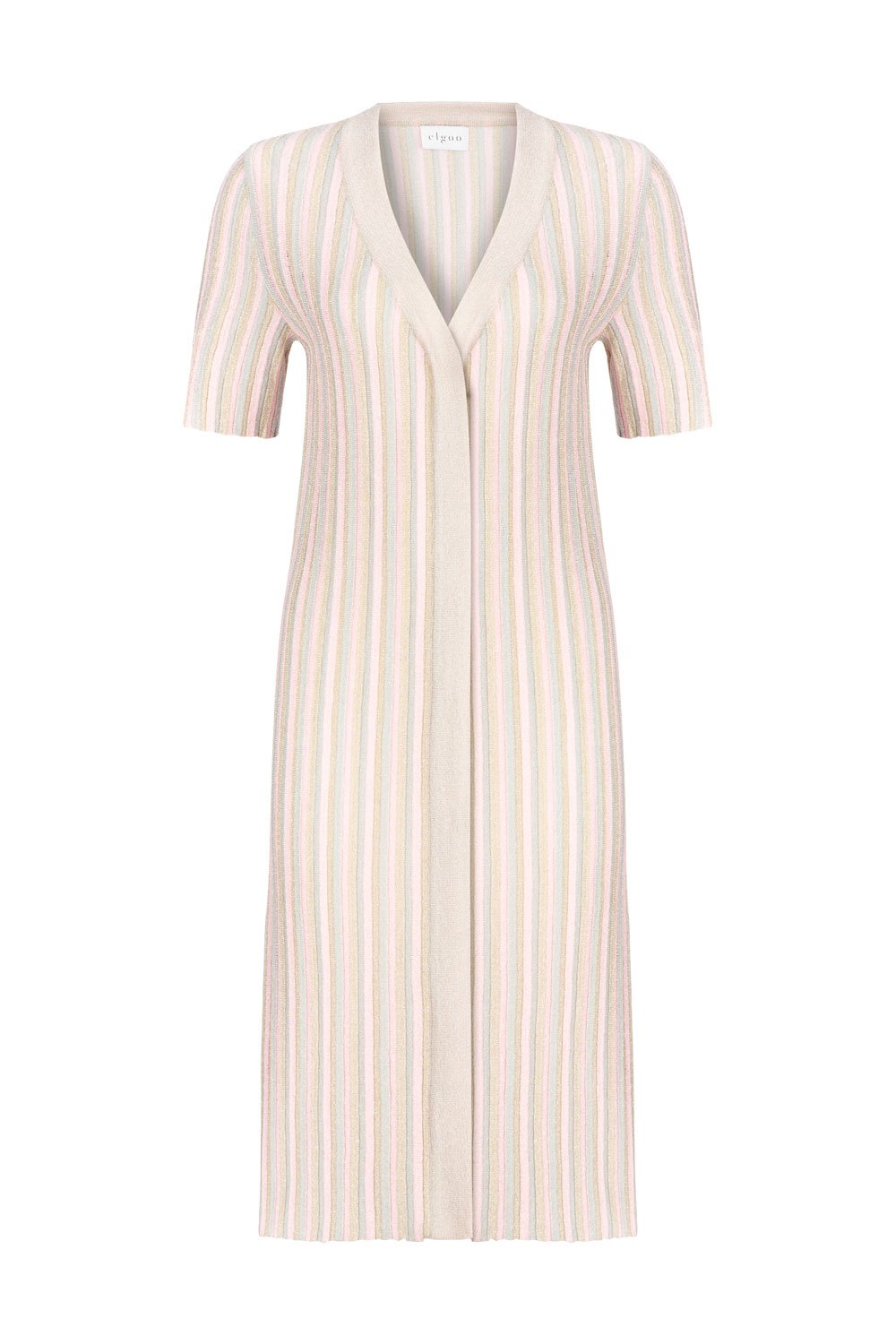 THREE COLOUR LUREX CARDIGAN/DRESS