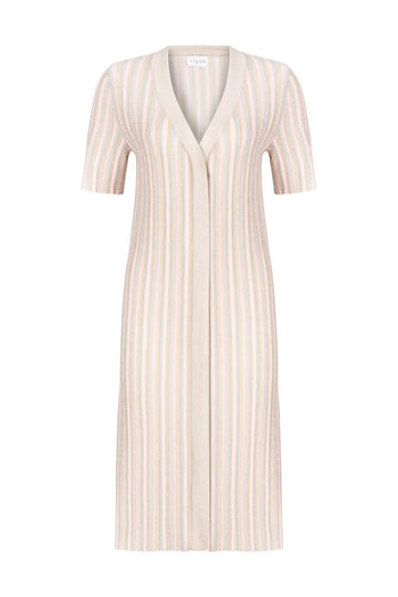 THREE COLOUR LUREX CARDIGAN/DRESS