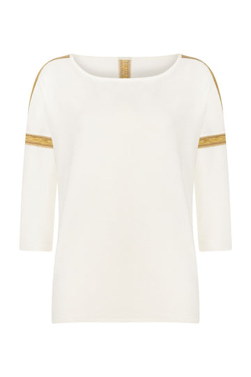 BICYCLE NECK INTARSIA KNITWEAR SWEATER WHITE
