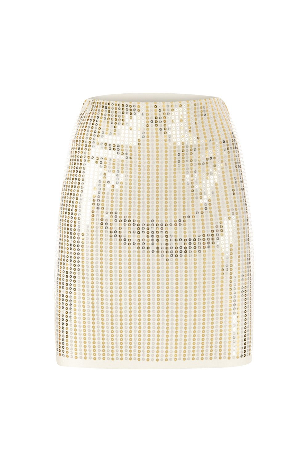 SEQUINED SKIRT WHITE