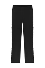 FRINGED KNITWEAR PANTS BLACK