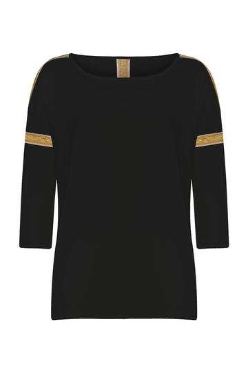 BICYCLE NECK INTARSIA KNITWEAR SWEATER BLACK