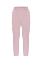 FRINGED KNITWEAR PANTS PINK