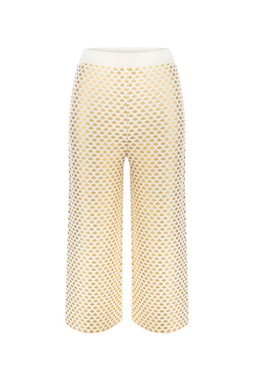 FOIL PRINTED CROP PANTS