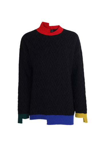 CUTOUT MERINO KNITWEAR SWEATER
