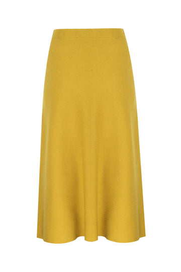 FELT MUSTARD SKIRT