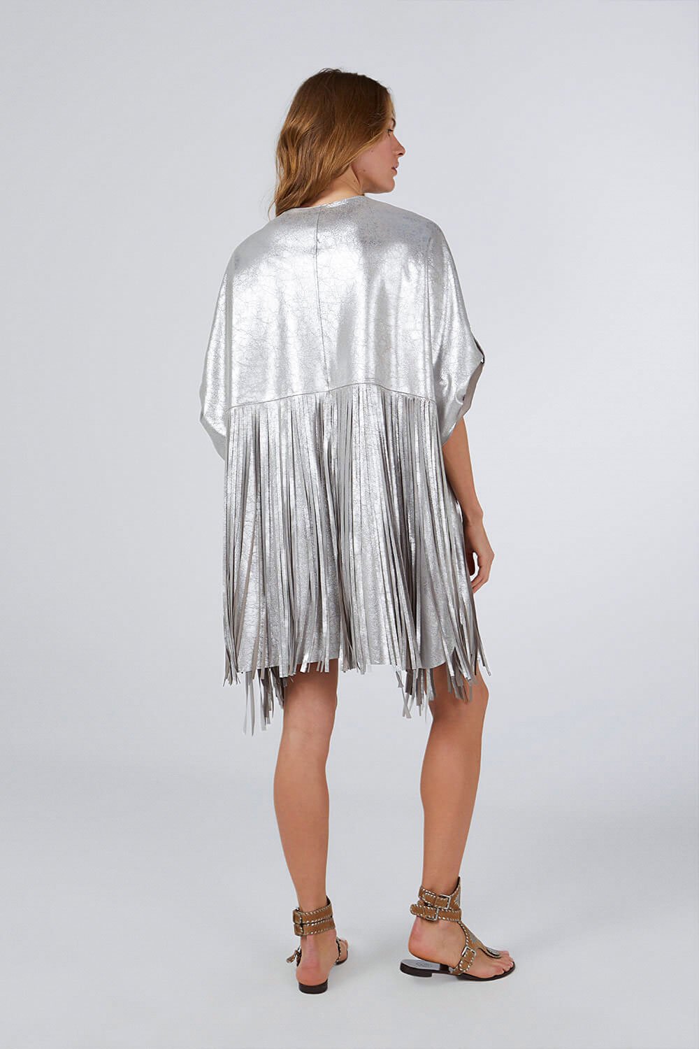 FRINGED SUEDE PONCHOS