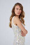 SEQUINED DRESS WHITE