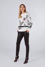 SEQUINED PULLOVER WITH BIRD