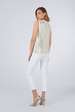 CROP LEATHER PANTS WHITE