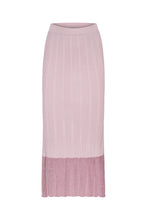 RIBBED SKIRT WITH GLITTERED BOTTOM PINK