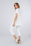 FRINGED BOAT NECK KNITWEAR TOP WHITE
