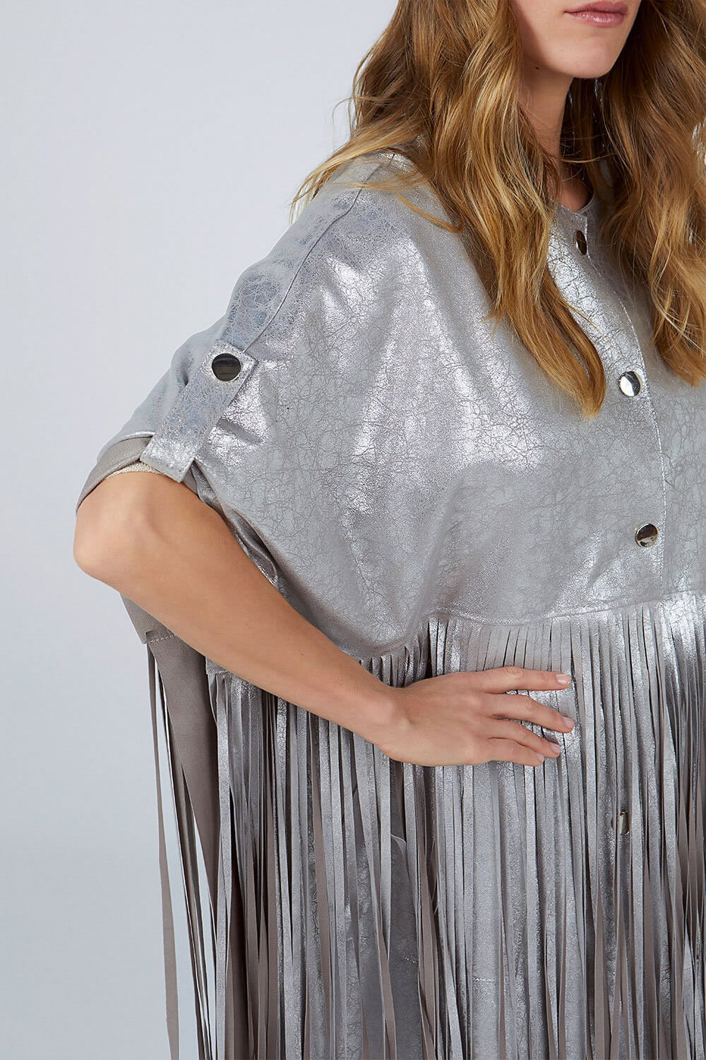 FRINGED SUEDE PONCHOS
