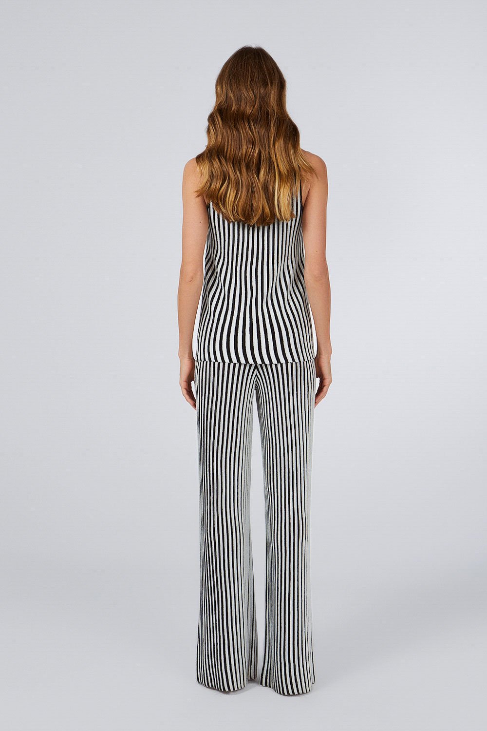 BLACK&WHITE LUREX PANTS