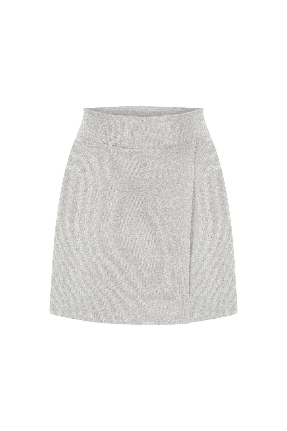 GLITTERED MINI SHORT SILVER