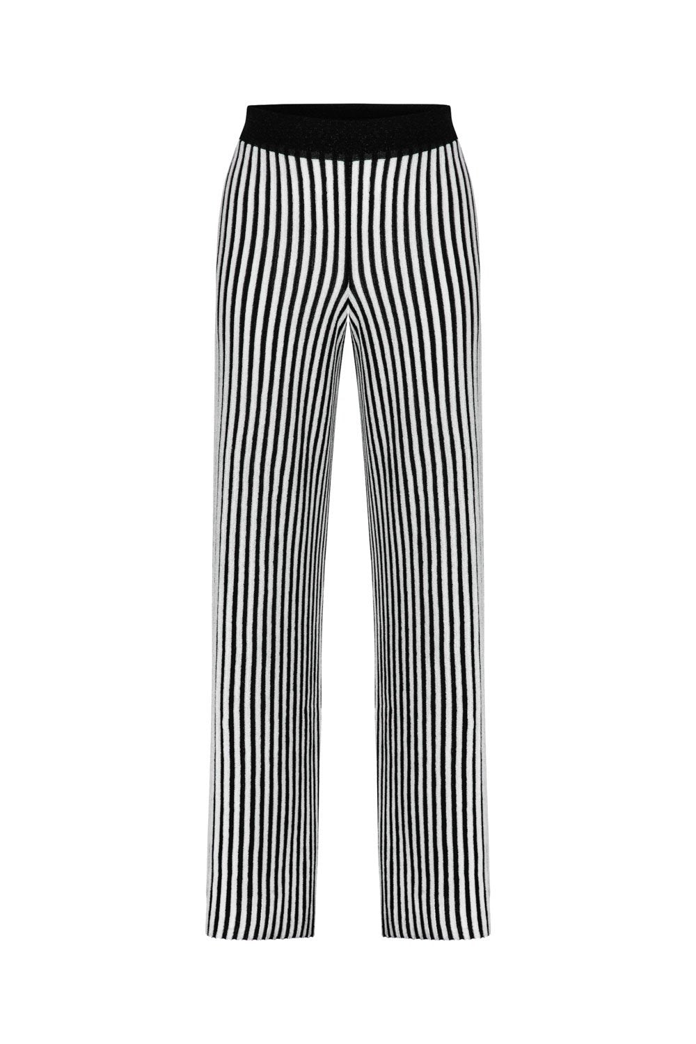 BLACK&WHITE LUREX PANTS