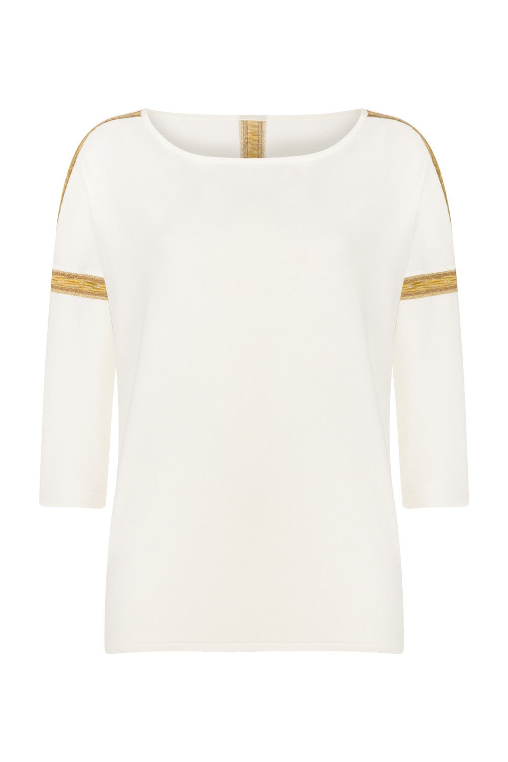 BICYCLE NECK INTARSIA KNITWEAR SWEATER WHITE