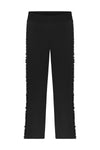 FRINGED KNITWEAR PANTS BLACK