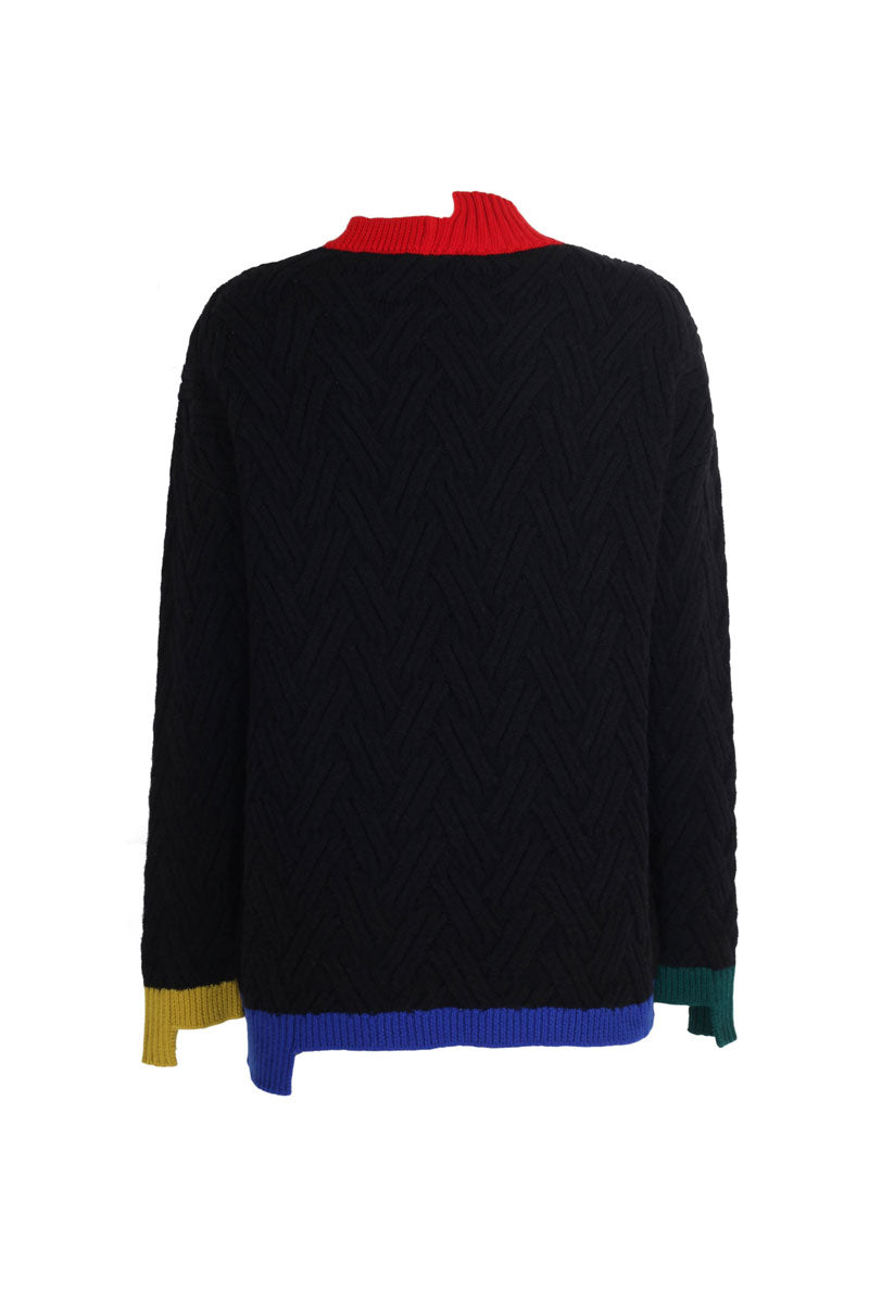 CUTOUT MERINO KNITWEAR SWEATER