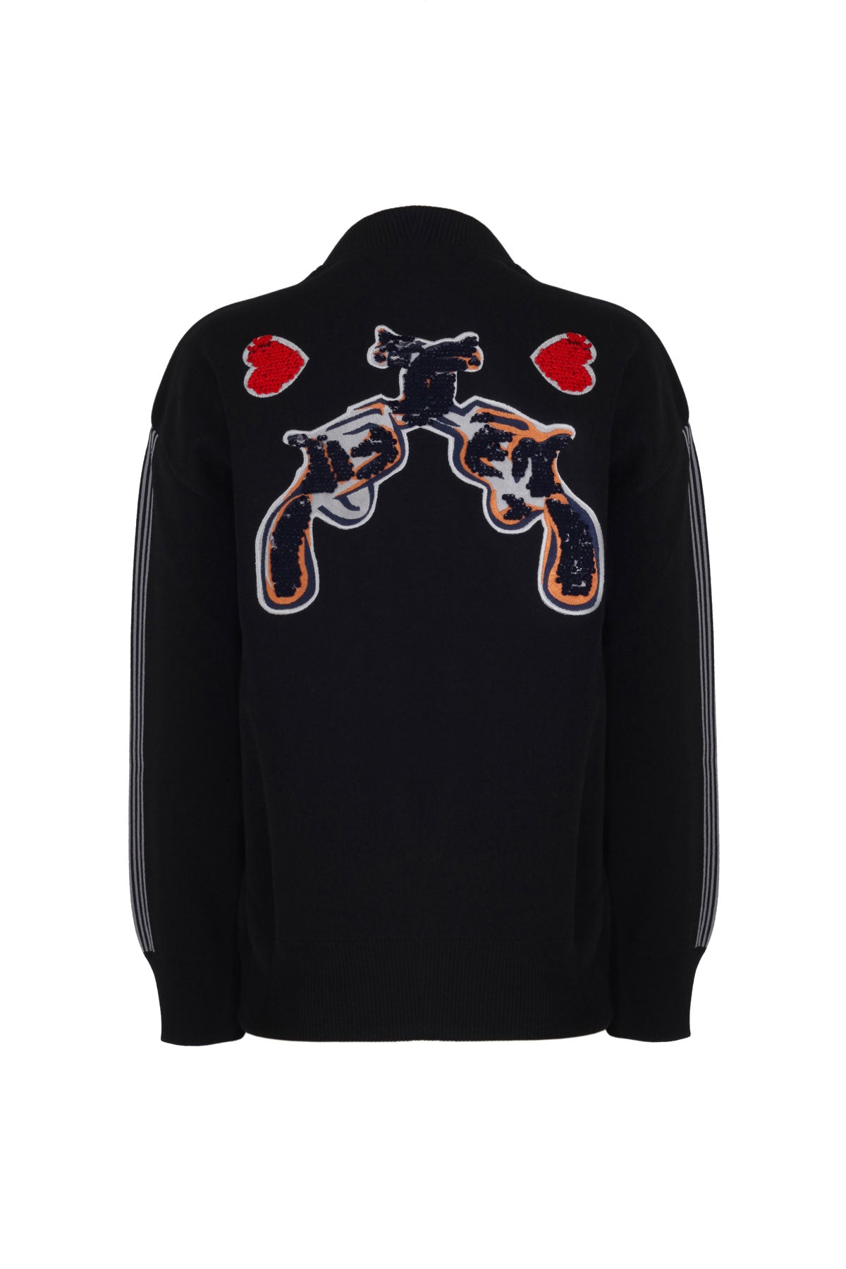 GUN EMBROIDED SWEATER TOP