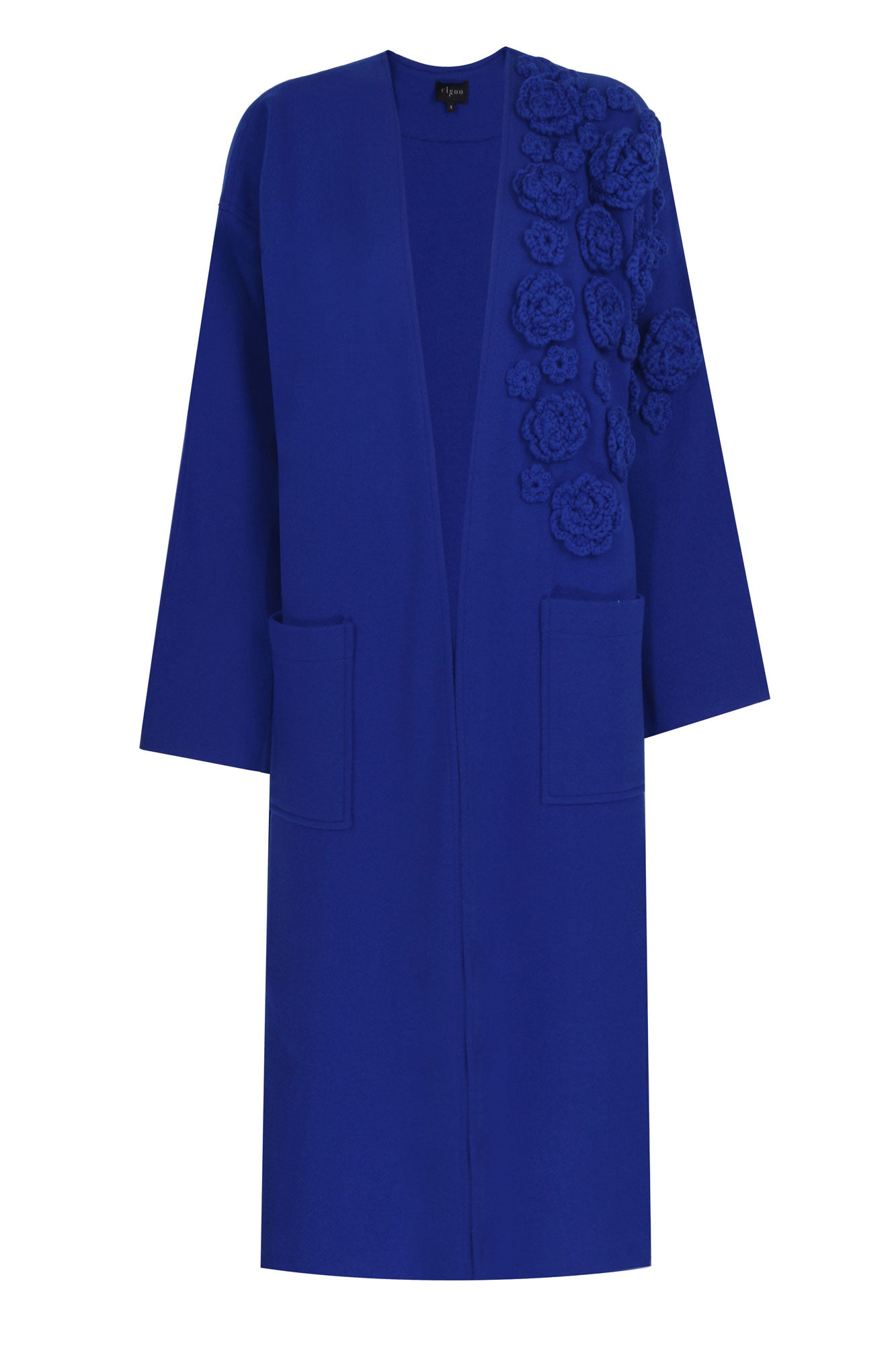 LONG KNITWEAR JACKET SAXE