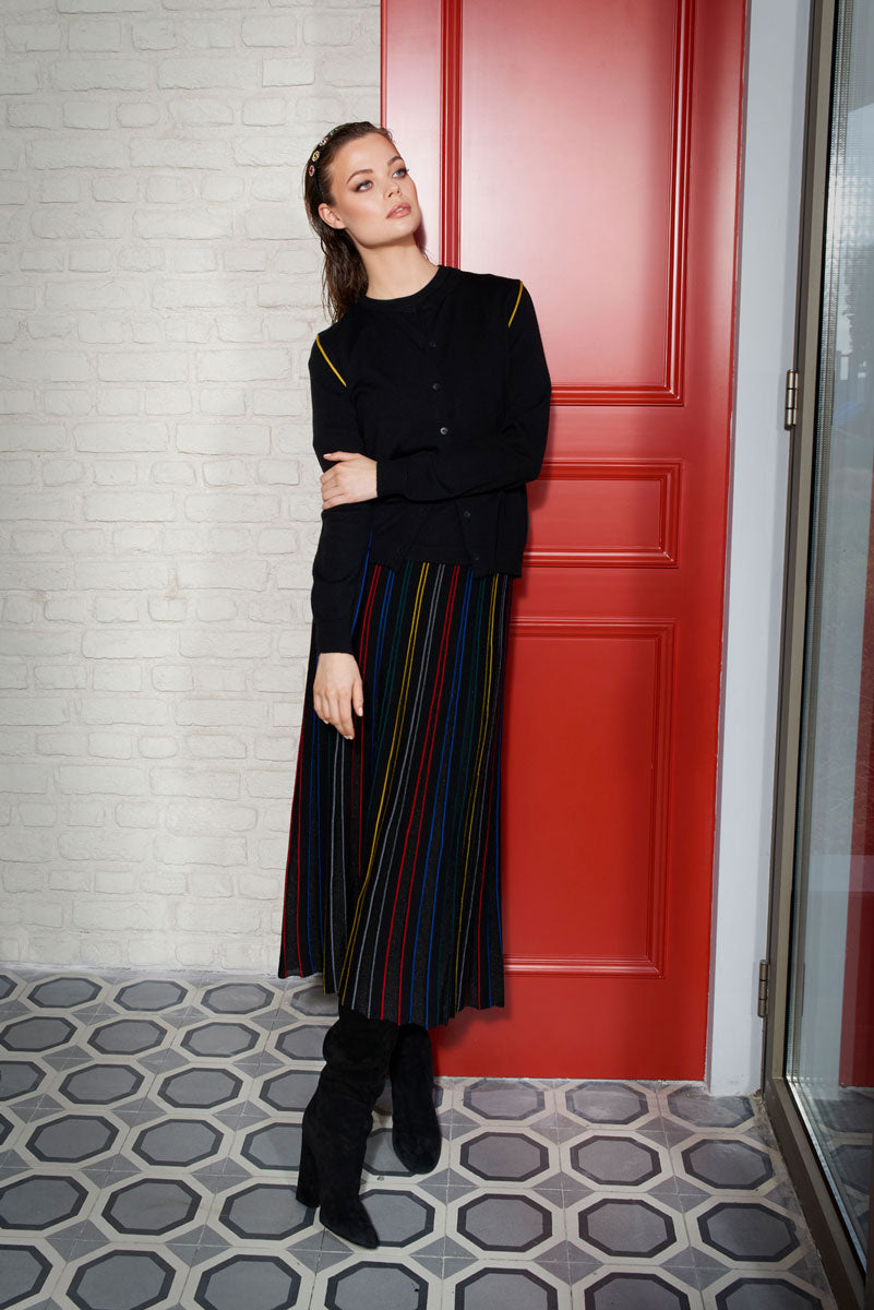 PLEADED SKIRT WITH COLOURS